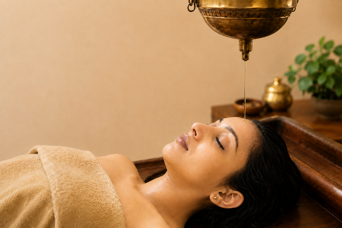 Shirodhara – Ayurvedic Therapy for Stress & Insomnia in Bangalore